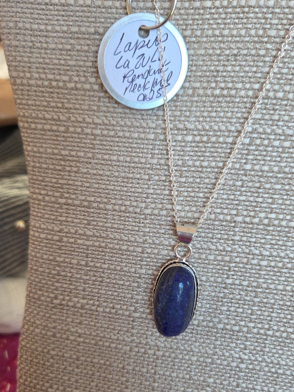 Lapis Lazuli 925 Southwestern Stone Oval Pendant